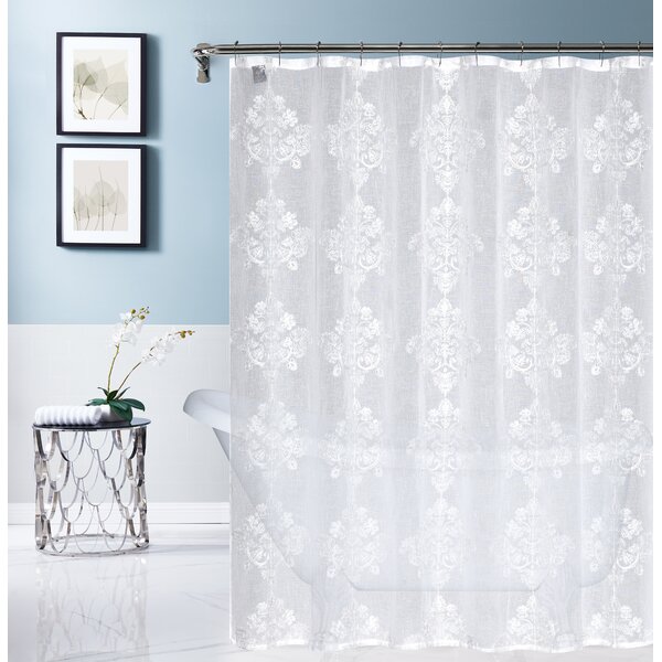 Astoria Grand Winterbourne Damask Single Shower Curtain & Reviews | Wayfair