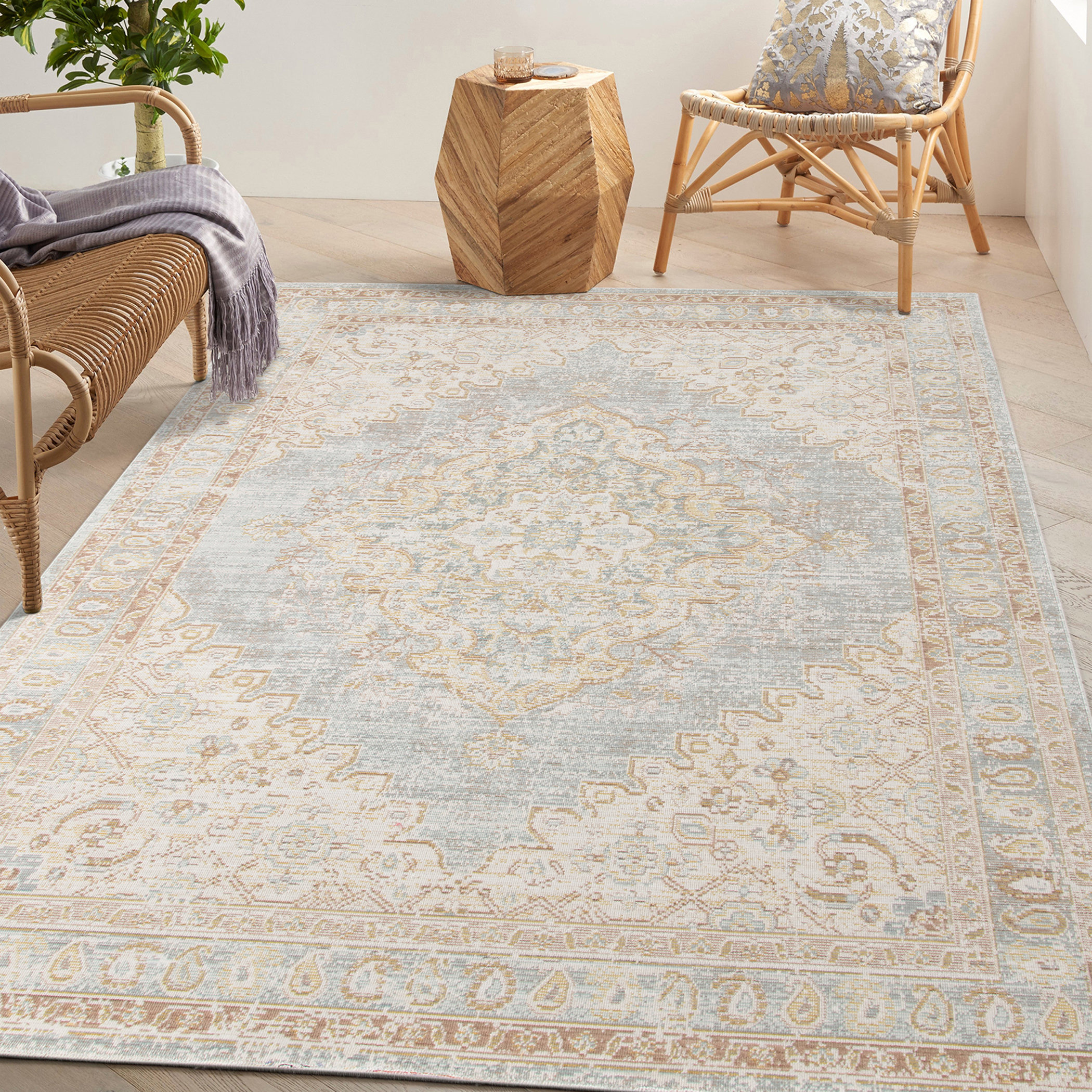 One Allium Way® rook Oriental Ivory Area Rug Wayfair