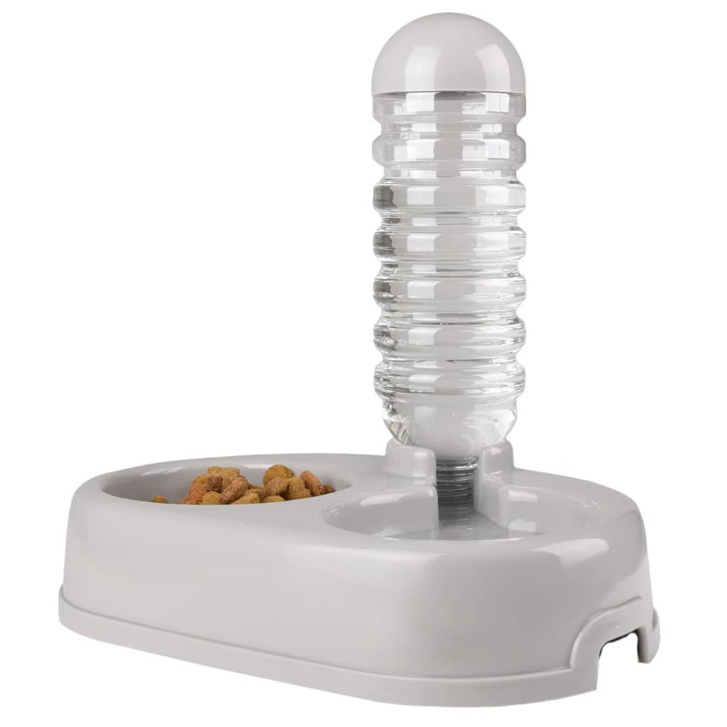 Flamingo Futternapf mit Wasserspender 850ml Grau