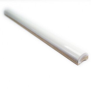 *Glossy White* Ceramic Pencil Sizzle Tiles; 1/2" X 6" by A Liner 10 pcs O. 