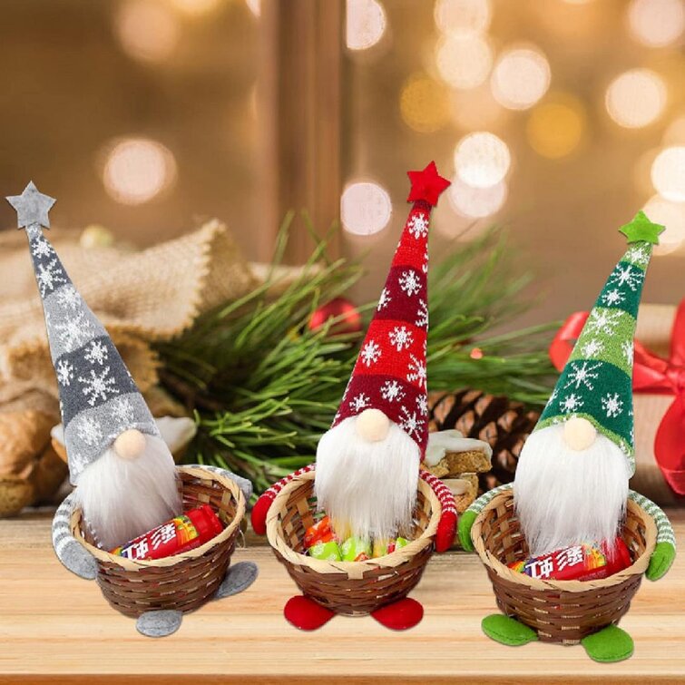 Handmade Swedish Tomte Gnome Plush Doll Long Beard Christmas Santa Xmas Decor 