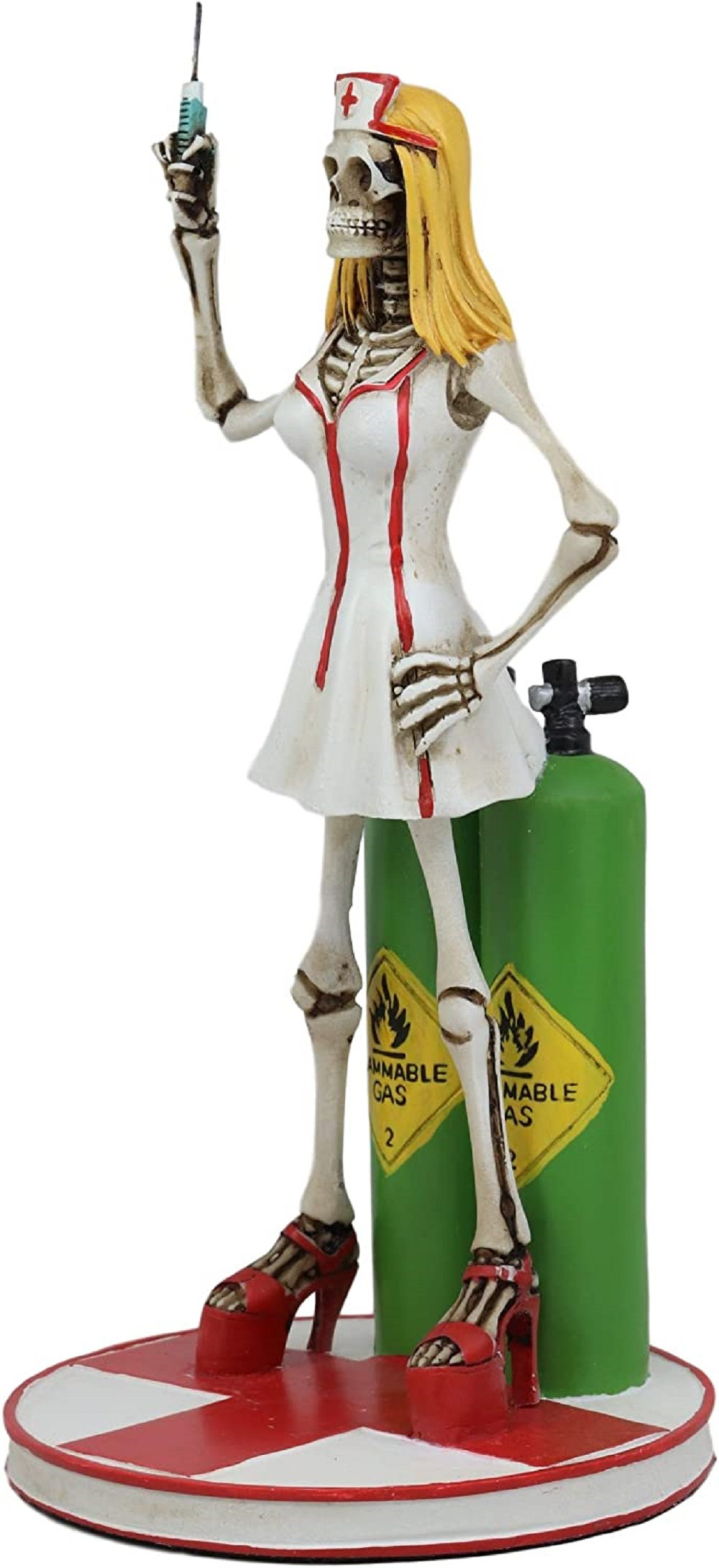 The Holiday Aisle® Cuno Sexy Nurse Skeleton Figurine | Wayfair