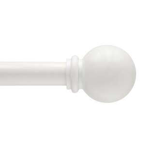 Adjustable Single Drapery Curtain Rod 5/8-inch Diameter End Cap 