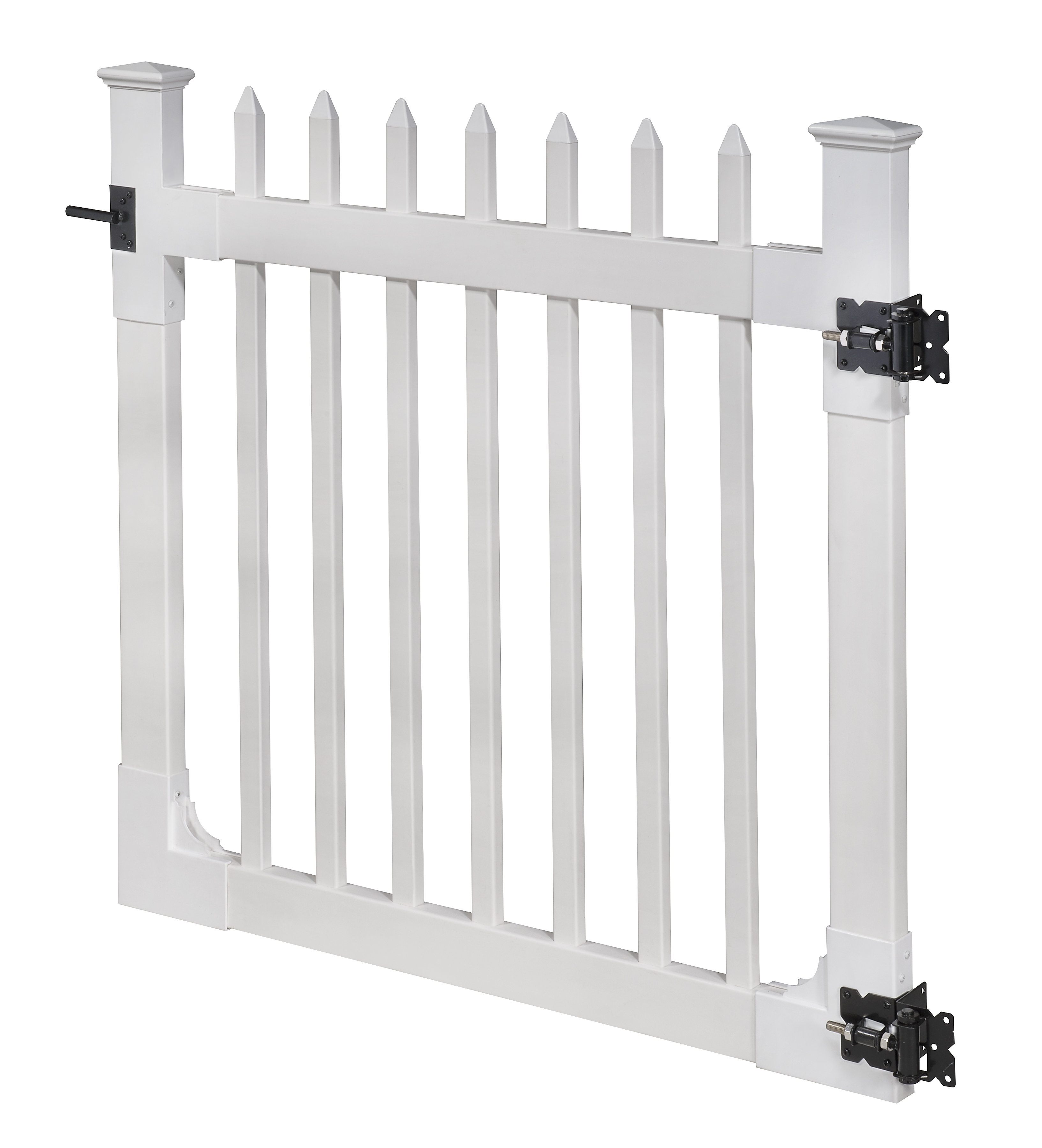Wam Bam NoDig Fence 4 ft. H x 4 ft. W Nantucket Vinyl Picket Gate with