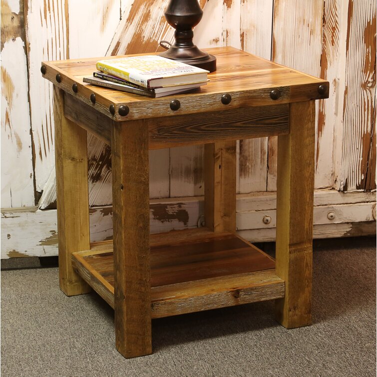 Accent Barn Wood End Table 