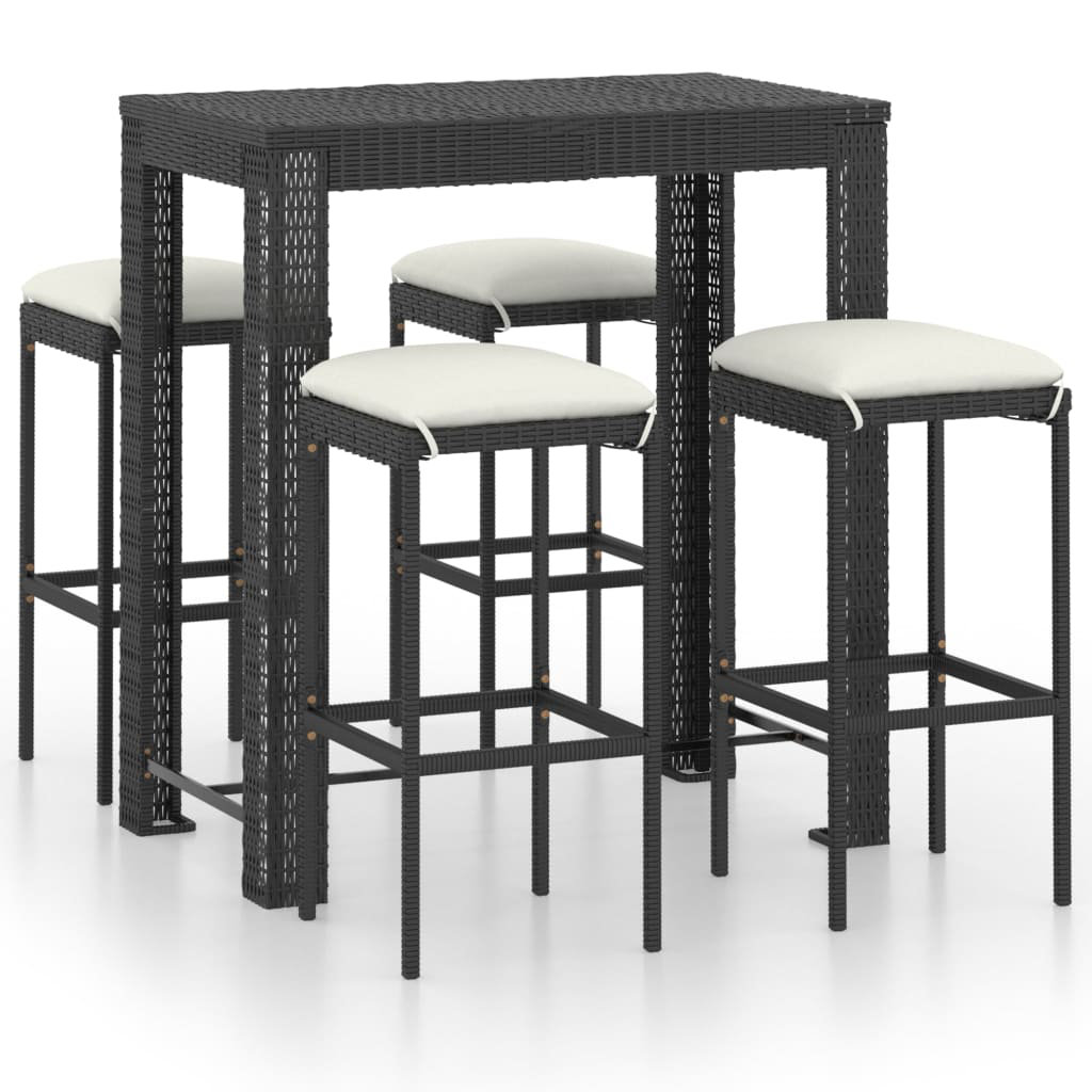 Ebern Designs Patio Bar Set Outdoor Bistro Set Bar Stool Bistro Table