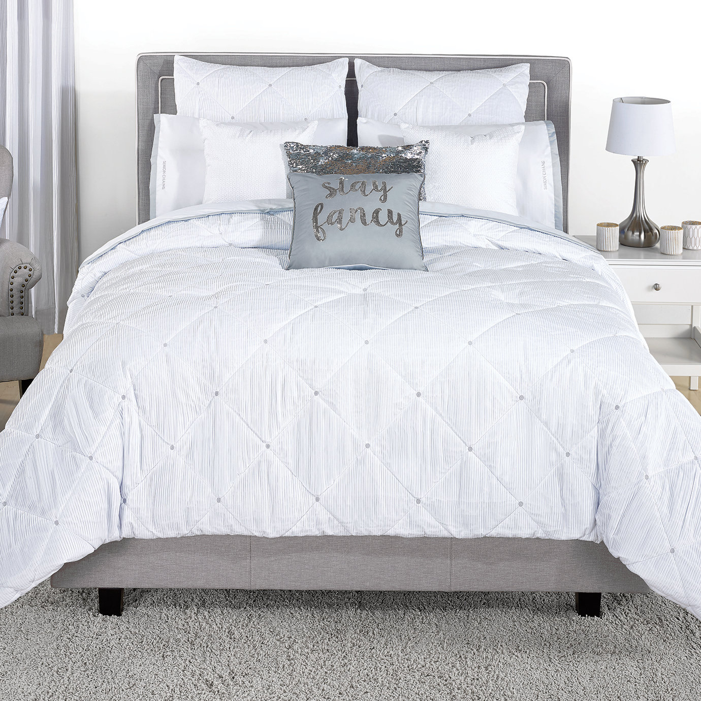 House of Hampton?? Stephen White Microfiber Glam Comforter Set & Reviews
