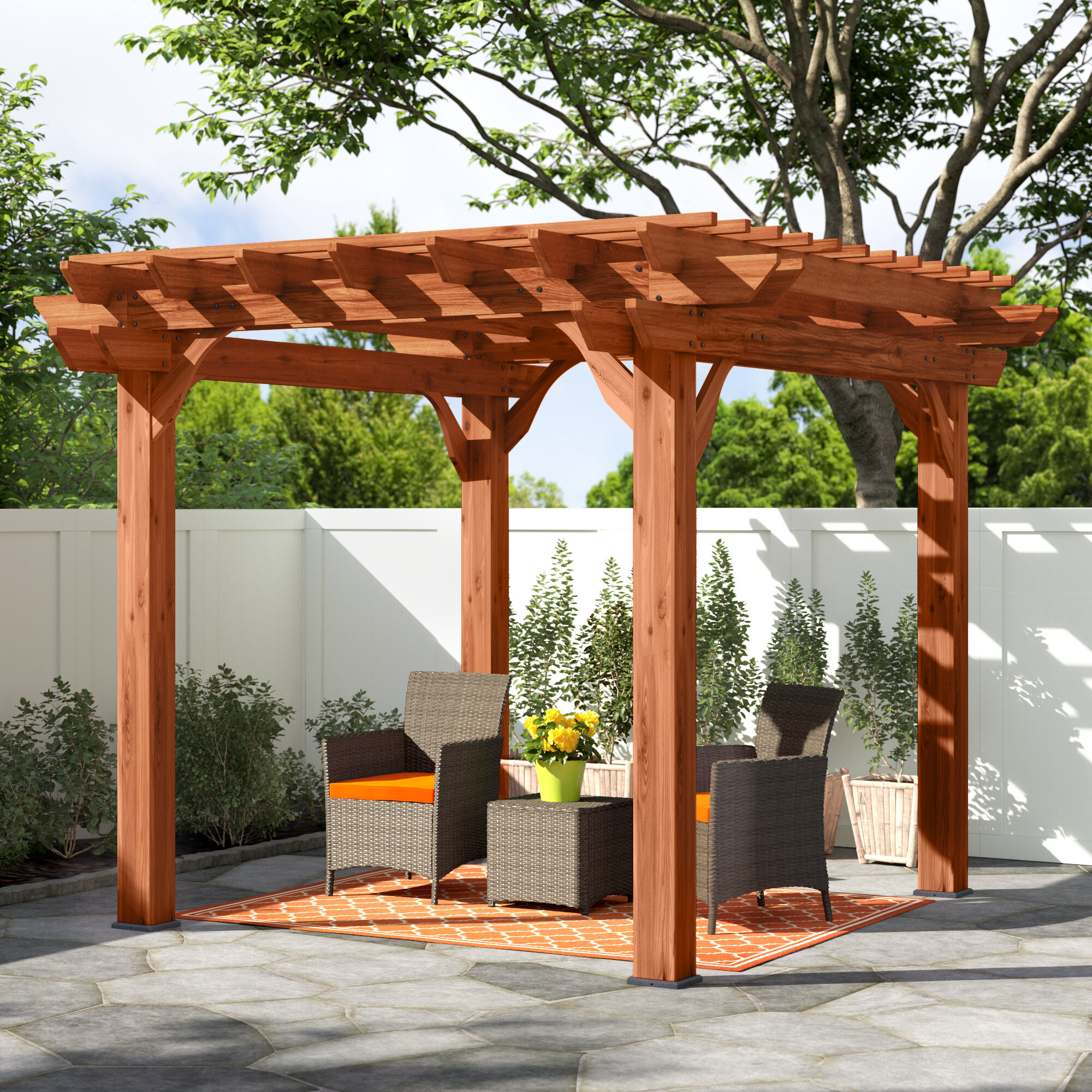 Nieuwheid mooi Grens Backyard Discovery 10 x 10 Solid Wood Pergola & Reviews | Wayfair