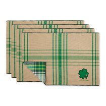 visesunny Placemat Table Mat Desktop Decoration Saint Patricks Day Luck Truck Funny Floral Placemats Set of 6 Non Slip Stain Heat Resistant for Dining Home Kitchen Indoor 12x18 in