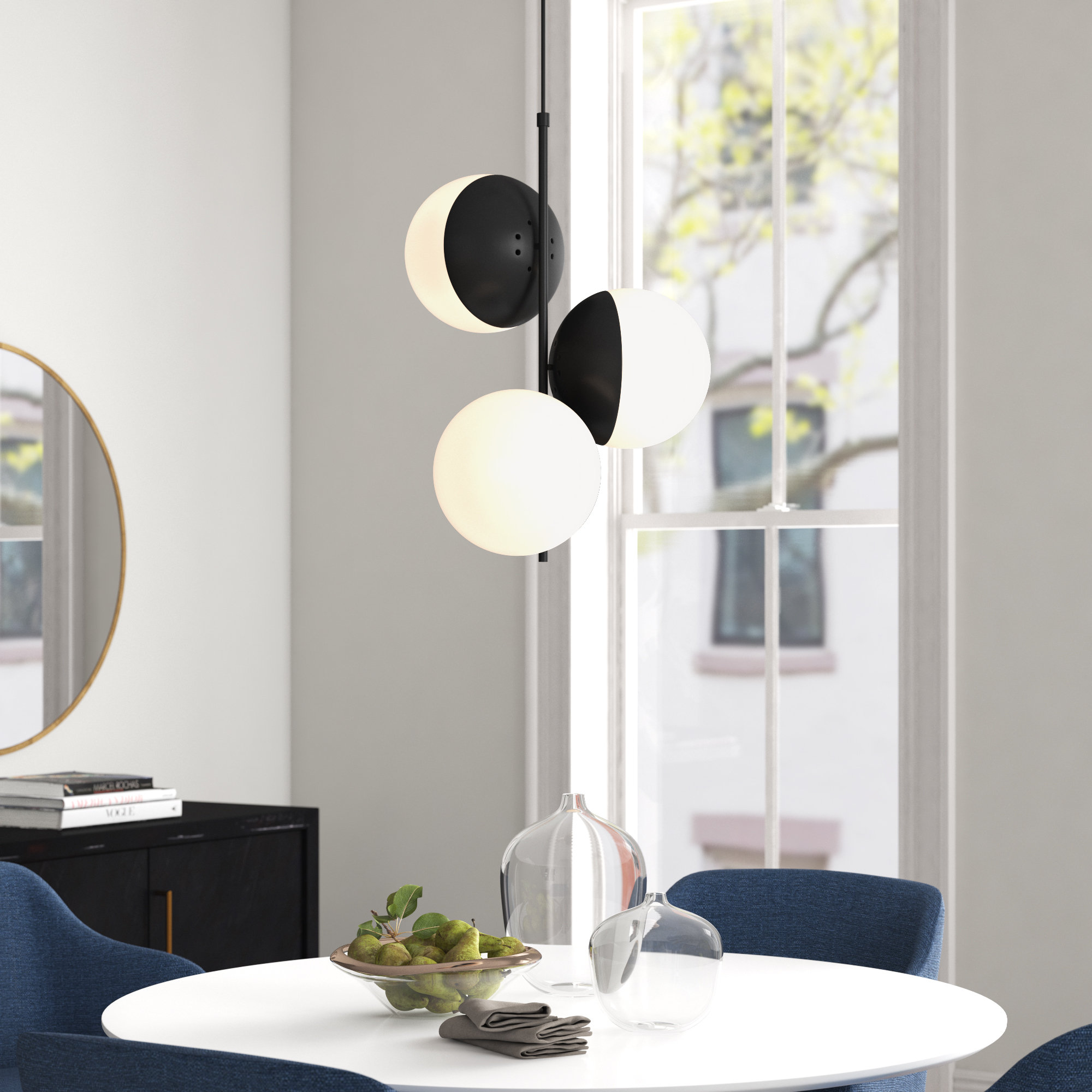 Mercury Row® Yearby 3 Light Dimmable Globe Chandelier & Reviews