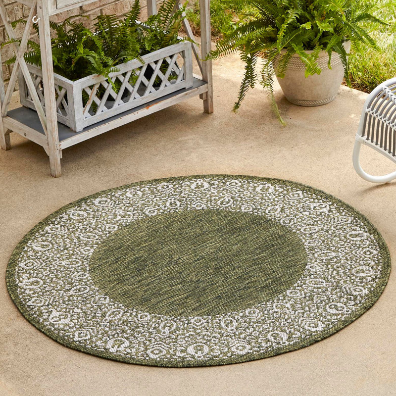 Charlton Home® Finbar Green Indoor/Outdoor Rug & Reviews | Wayfair