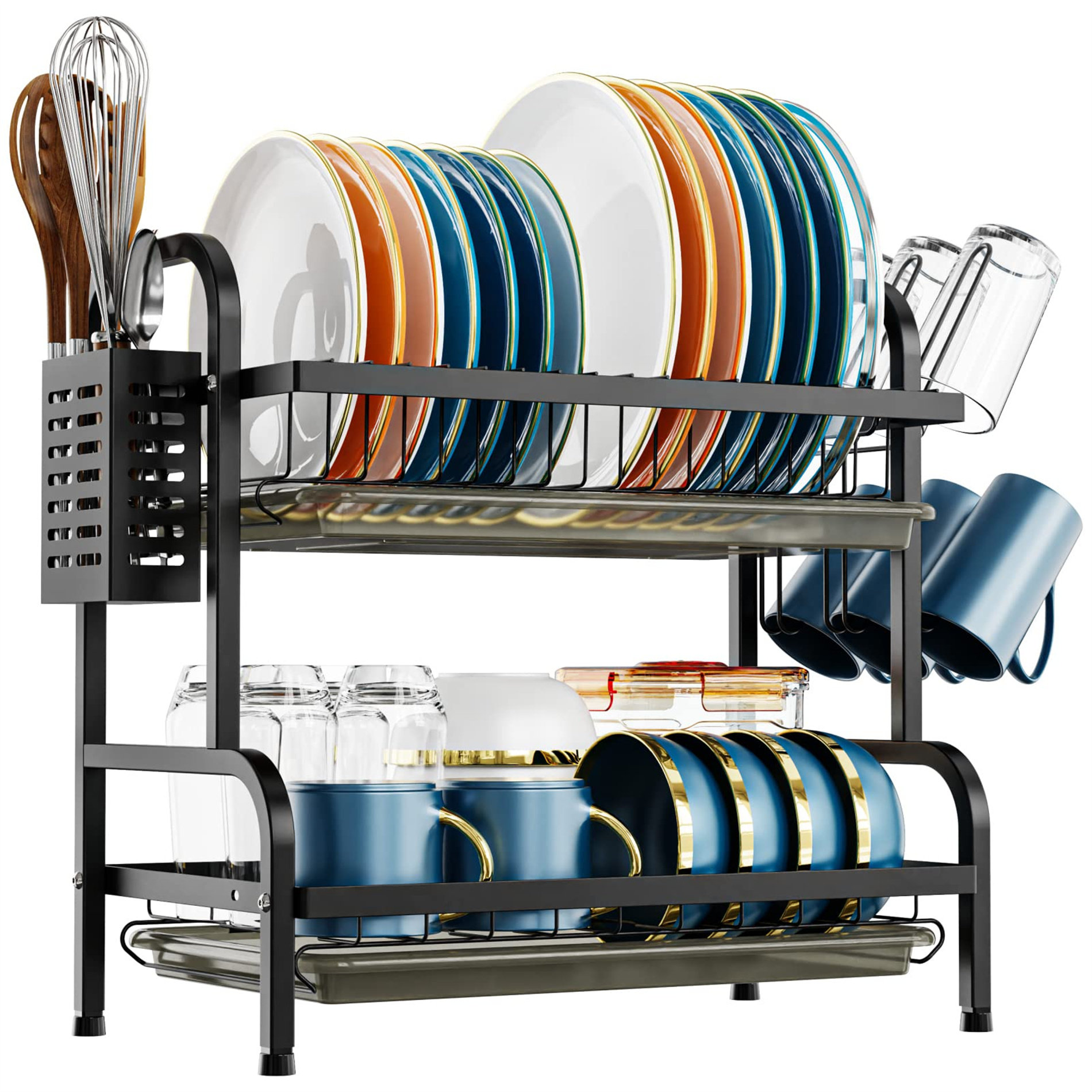 Belfry Kitchen 2 Tier Dish Rack Wayfair.co.uk