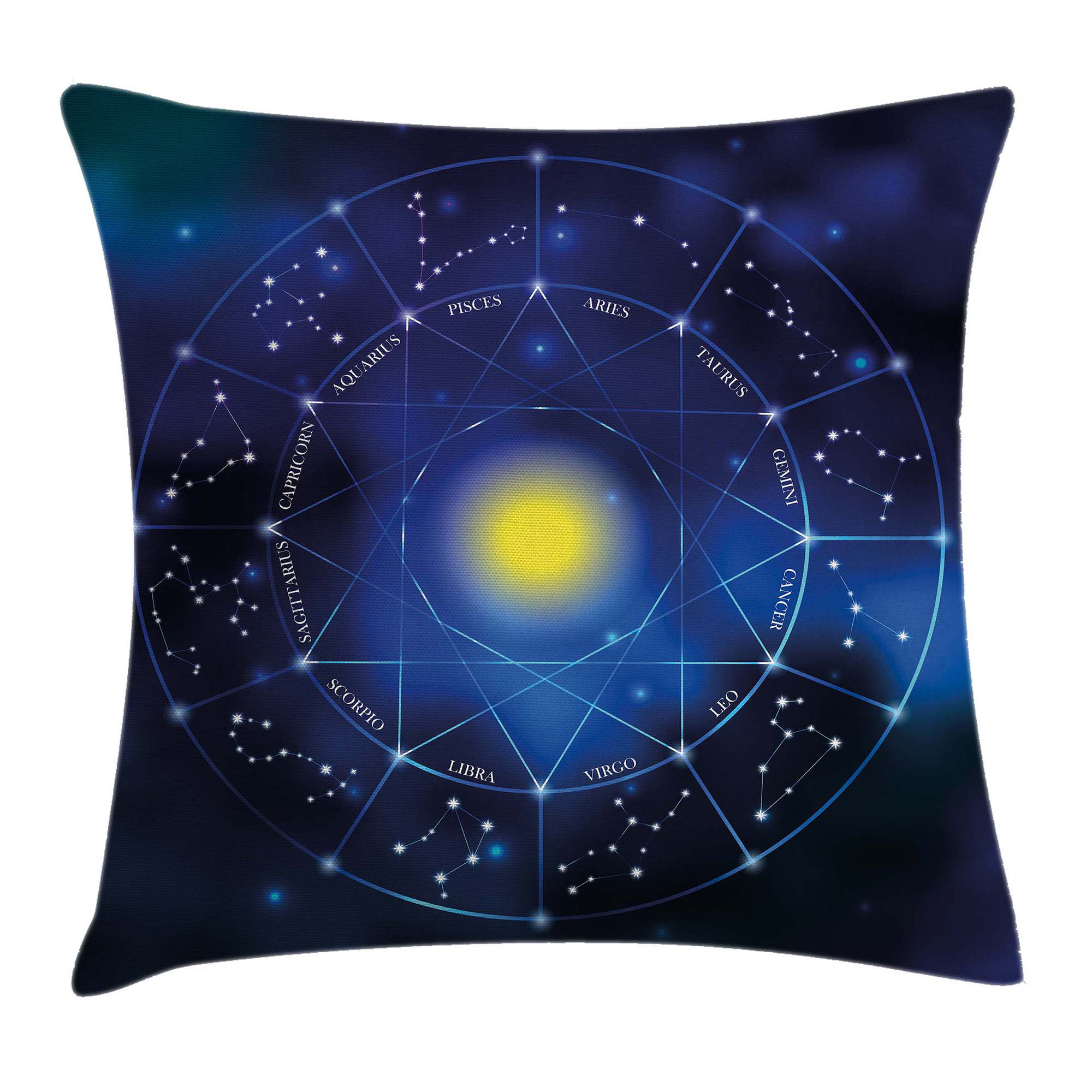 Ambesonne Constellation Zodiac Circle Sun Square Pillow Cover Wayfair