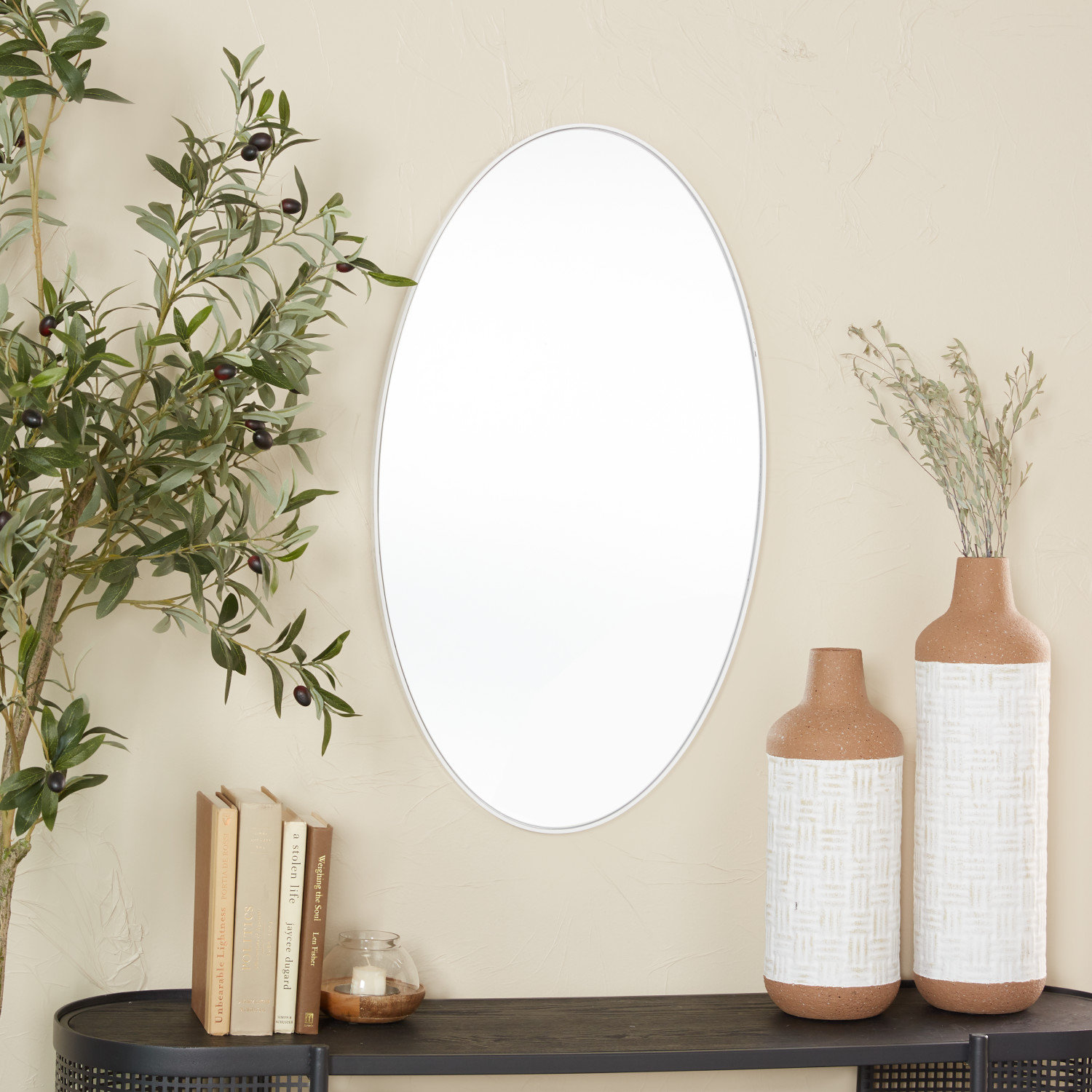 Latitude Run® Oval Wood Wall Mirror & Reviews Wayfair
