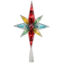 Details about   11.5" Colorful Multi Color Bethlehem Star TREE TOPPER Lights Christmas NEW 212L 