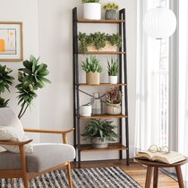 Bookcase and Storage Shelf with 3 Tiers Perfect for Living Room Bathroom Kitchen Office and More 24x11.8x35 in Natural Wood/White Color 
