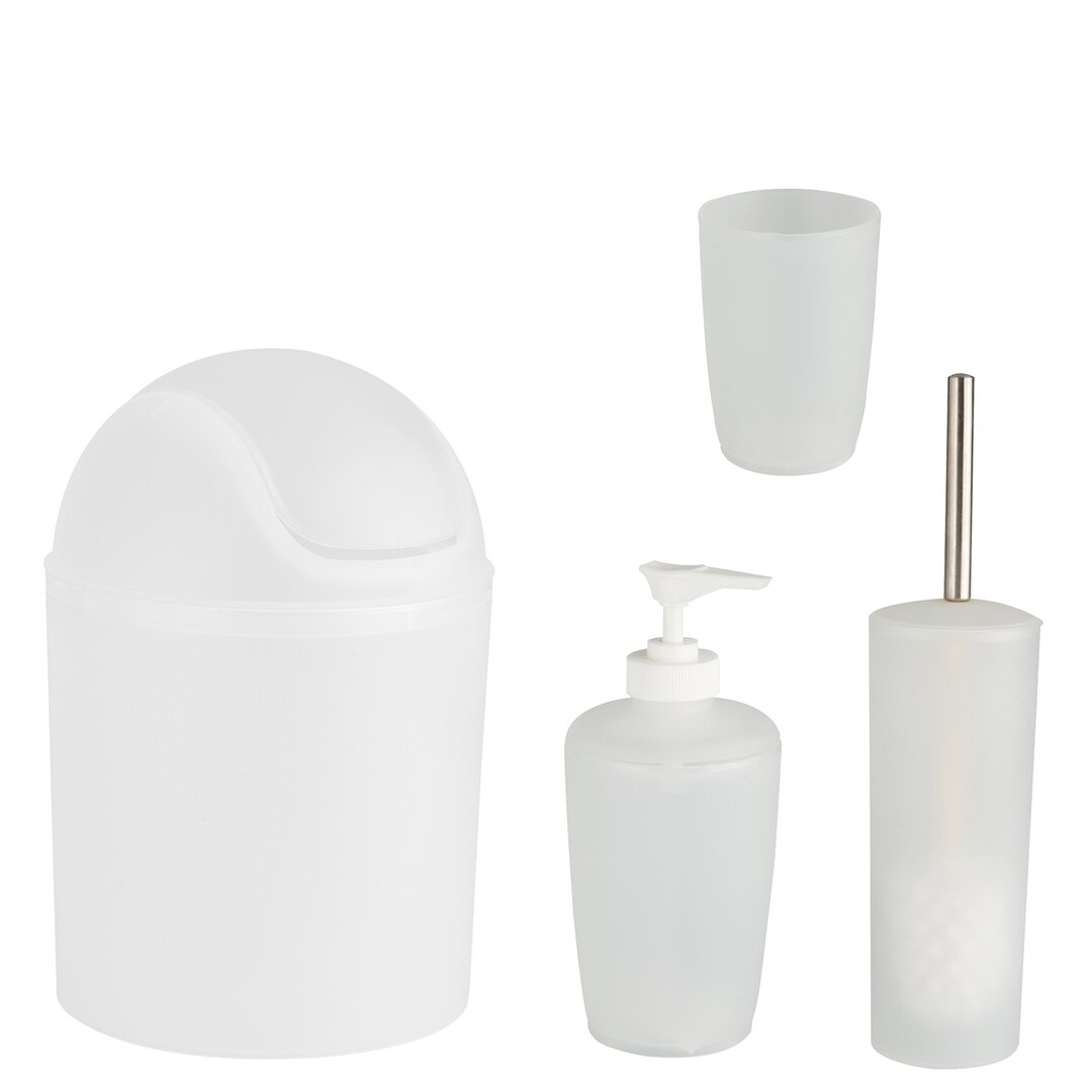 WENKO Bathroom accessory set Arctic, white, 4-piece, bathroom accessory set white