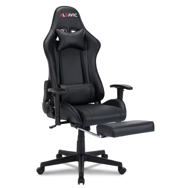 ALEAVIC Gaming Chair,Gamer Chair Adjustable Blue High Back Ergonomic Gaming Chair,Racing Style PU Leather Gamer Chair Computer Gaming Chair with Headrest and Lumbar Support 