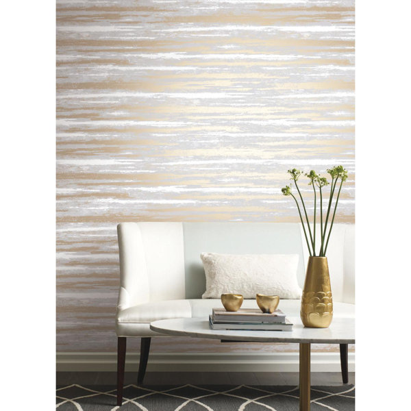 York Wallcoverings Antonina Vella Modern Metals Abstract Wallpaper