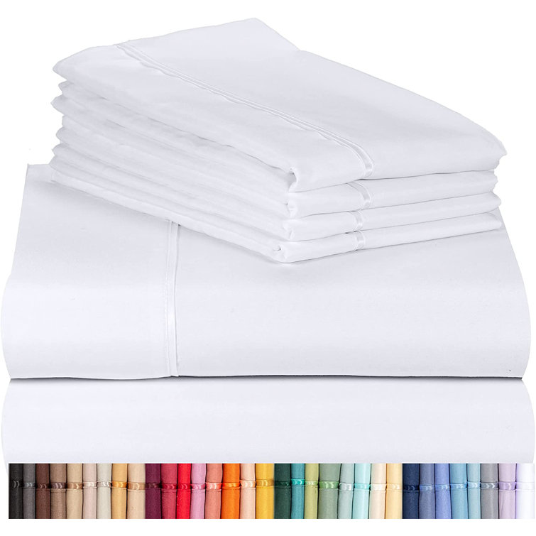 Luxury Premium 2200 Thread Count Bedding Set Eider \u0026 Ivory Size: King, Color: White