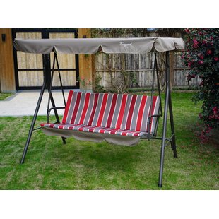 Outdoor Hanging Slat Metal Patio Porch Swing Chair Bronze Color Antique Style 
