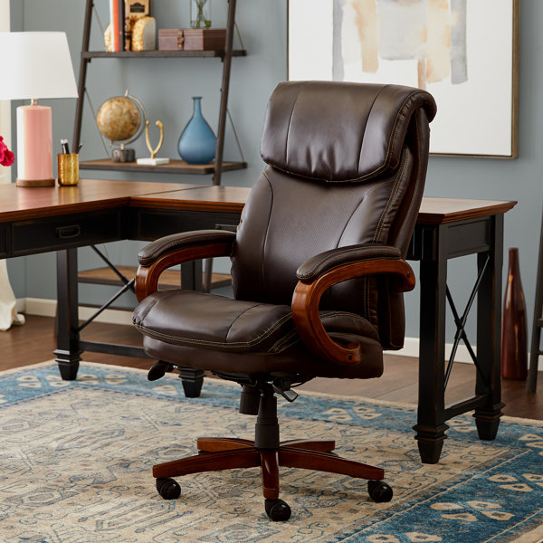 sealy posturepedic leather office chair