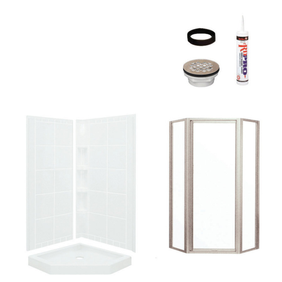 Sterling by Kohler Intrigue 39" W x 79.125" H Framed Neoangle Sliding