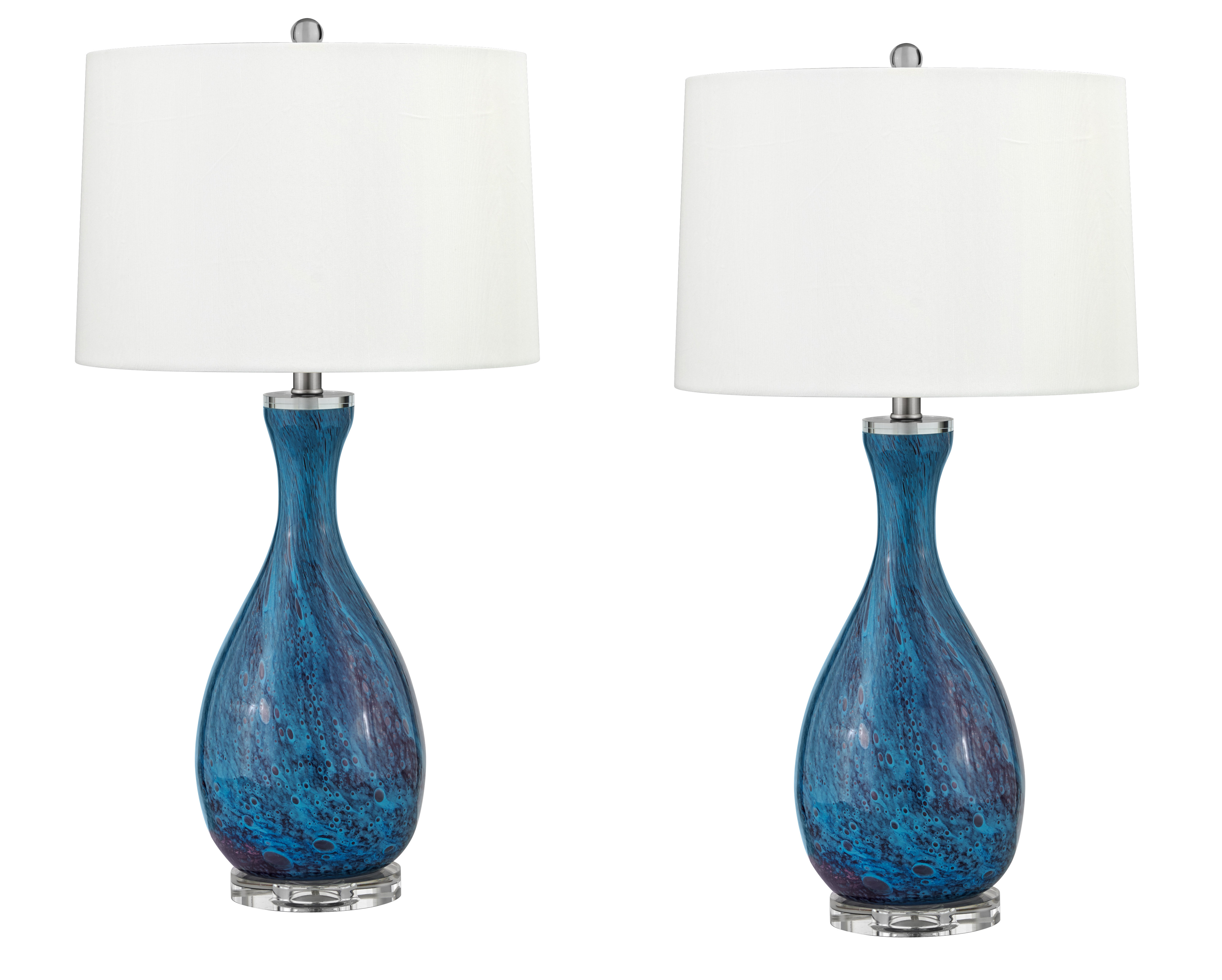 Medallion Lighting Balsamo 30" Light Blue and Dark Blue Table Lamp with ...