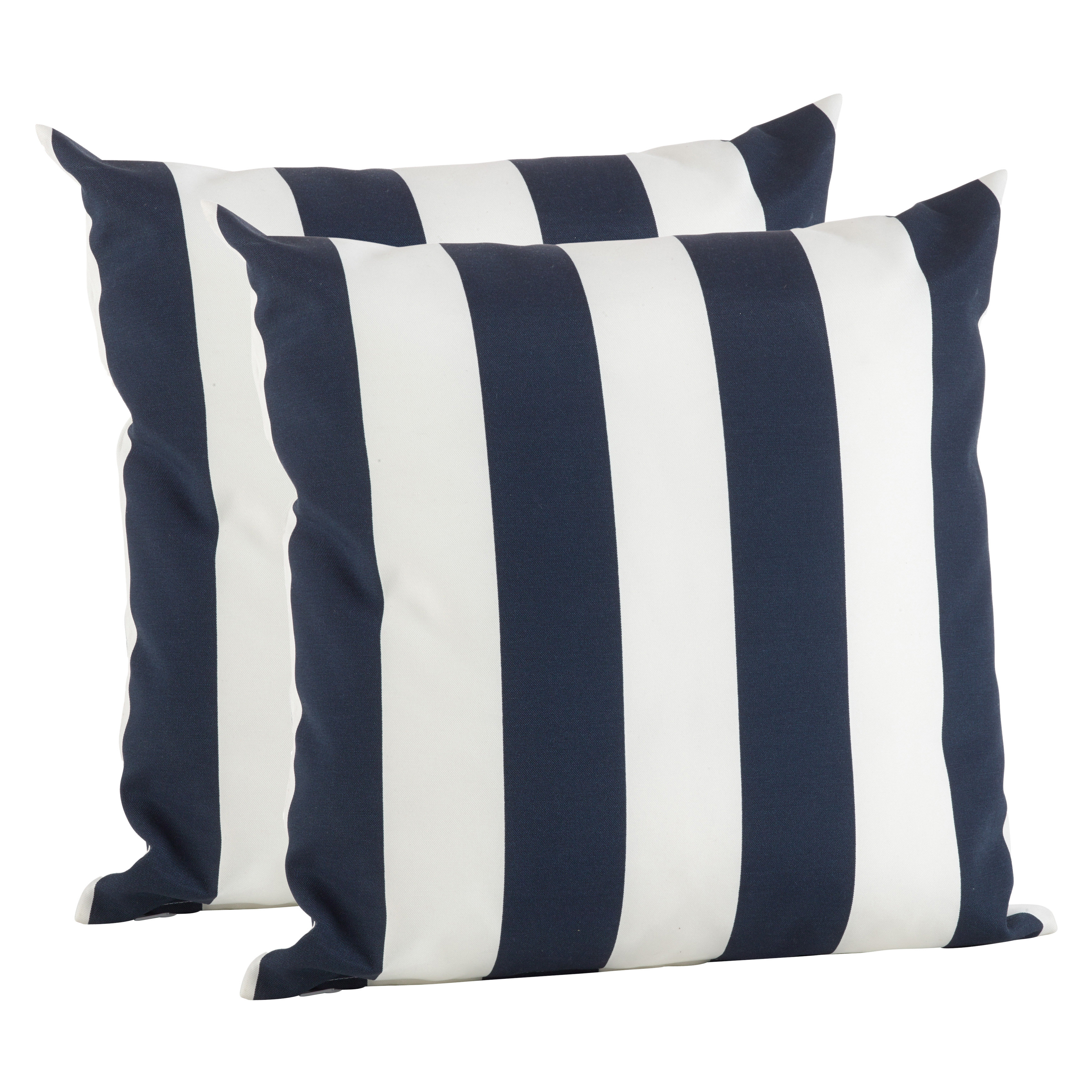 navy striped outdoor pillows