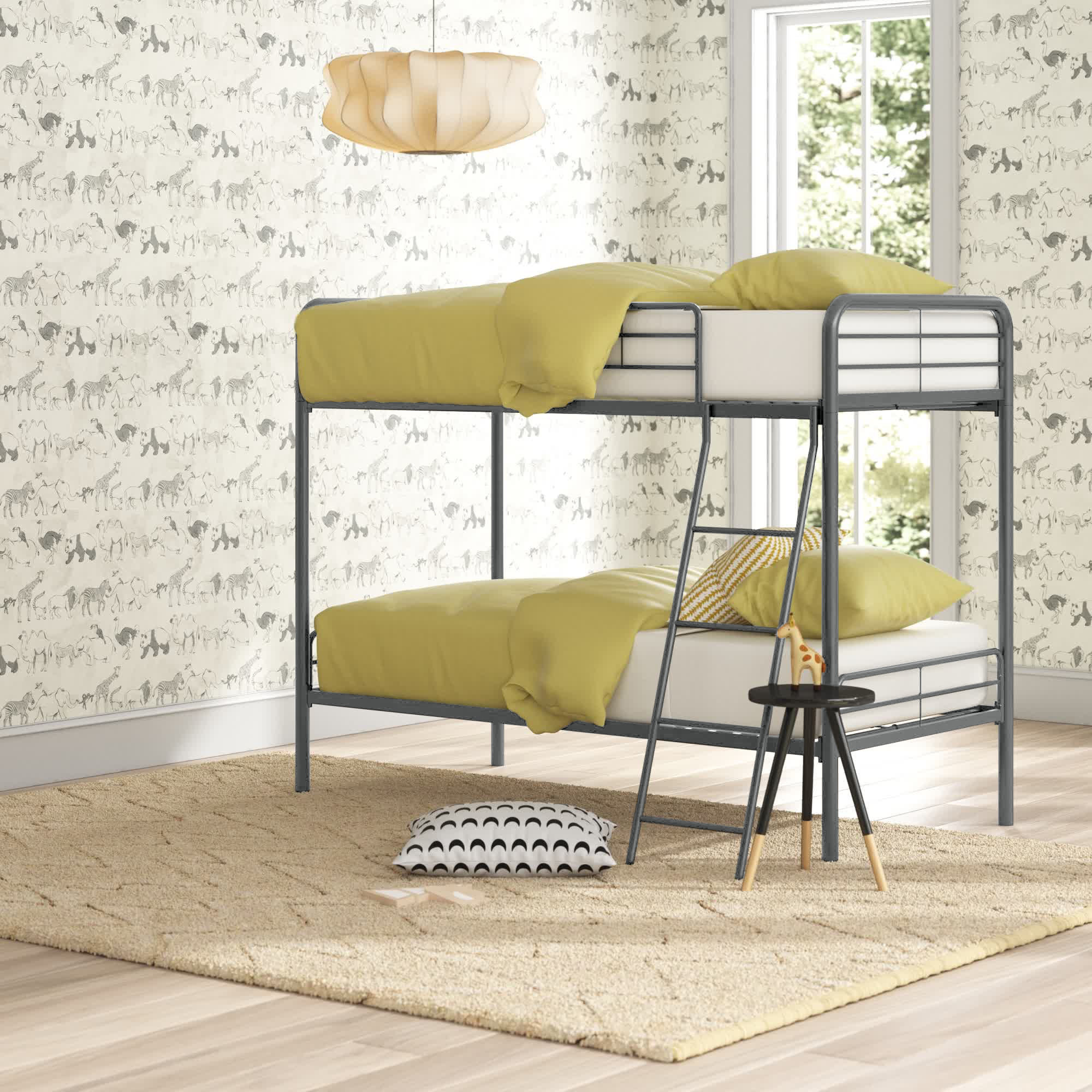 Mack & Milo™ Inko Twin Over Twin Metal Standard Bunk Bed by Mack & Milo