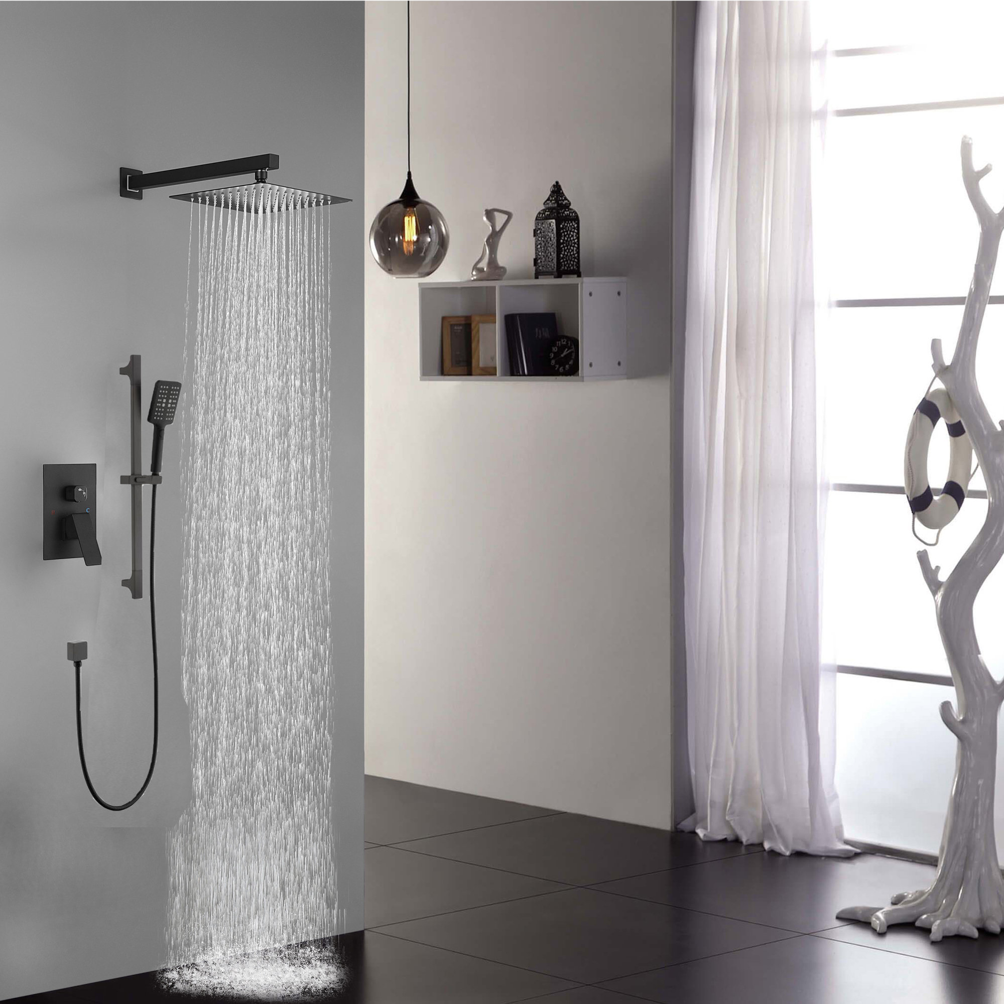antfurniture 3 Piece Shower Faucet with Roughin Valve Set Wayfair