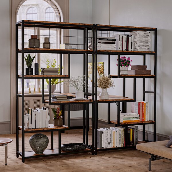 Large 25 Cube Bookcase Bookshelf Storage Shelves Organizer Room Divider Espresso 
