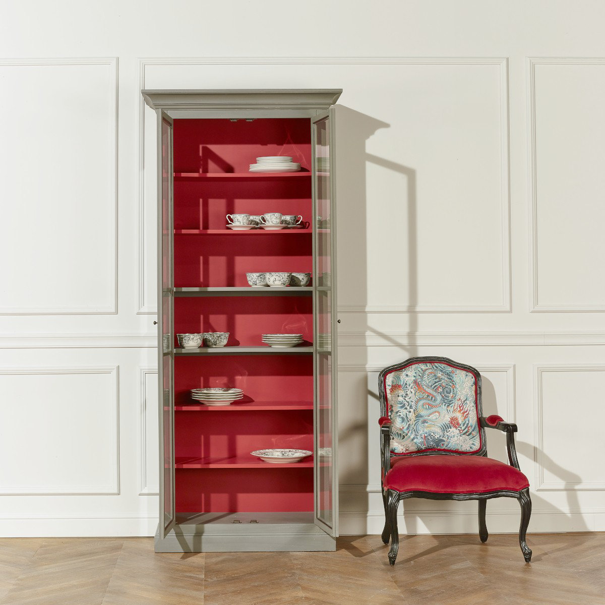 Robin Interiors EMILY Glass Door Display with Adjustable