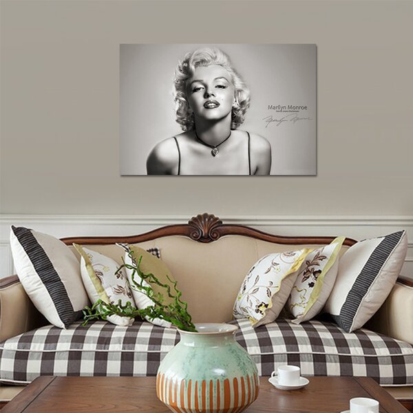Modern Photo Wall Paper Fleece Carpet Marilyn Monroe with Red Lips Actress 