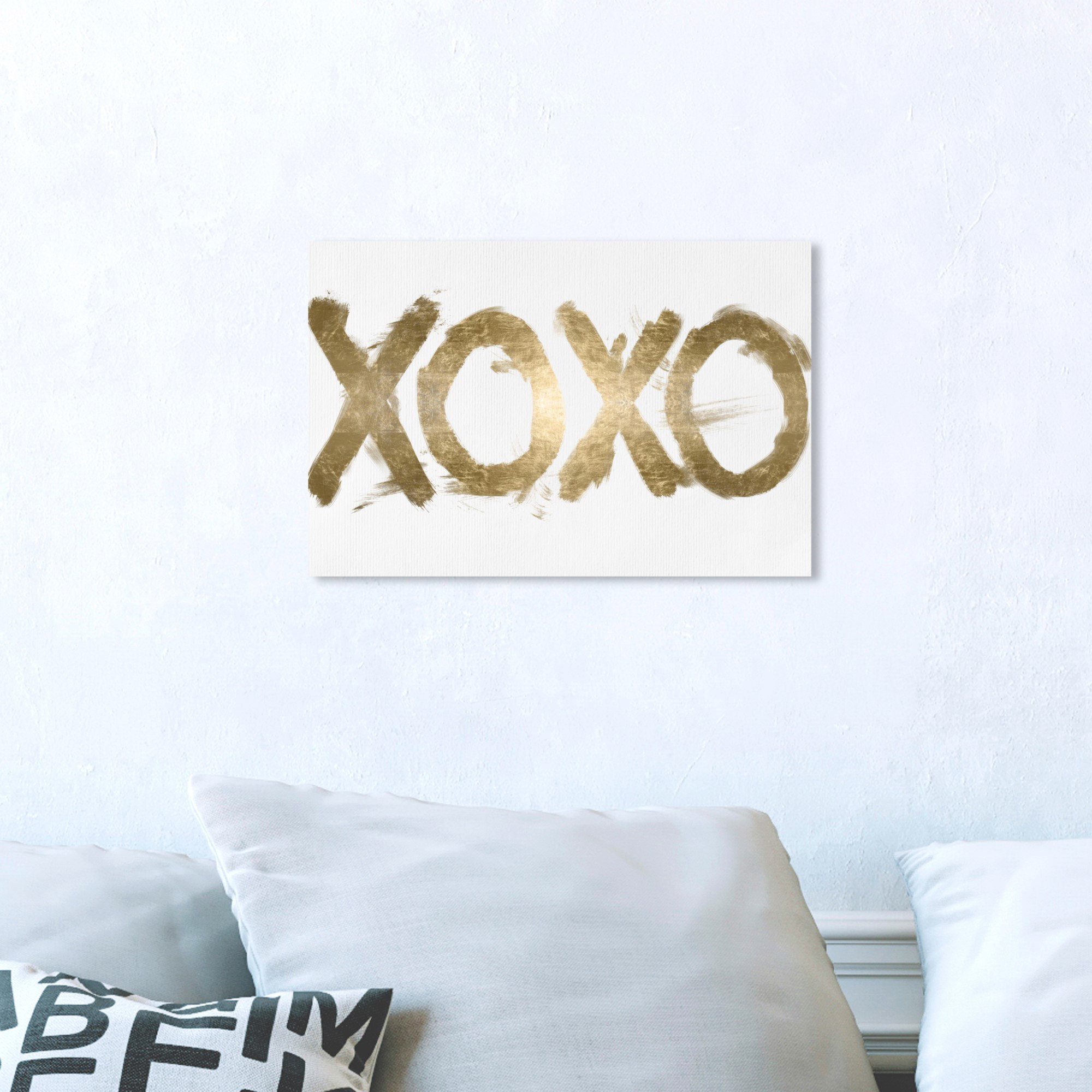 Oliver Gal XOXO Solid Wrapped Canvas Textual Art Wayfair