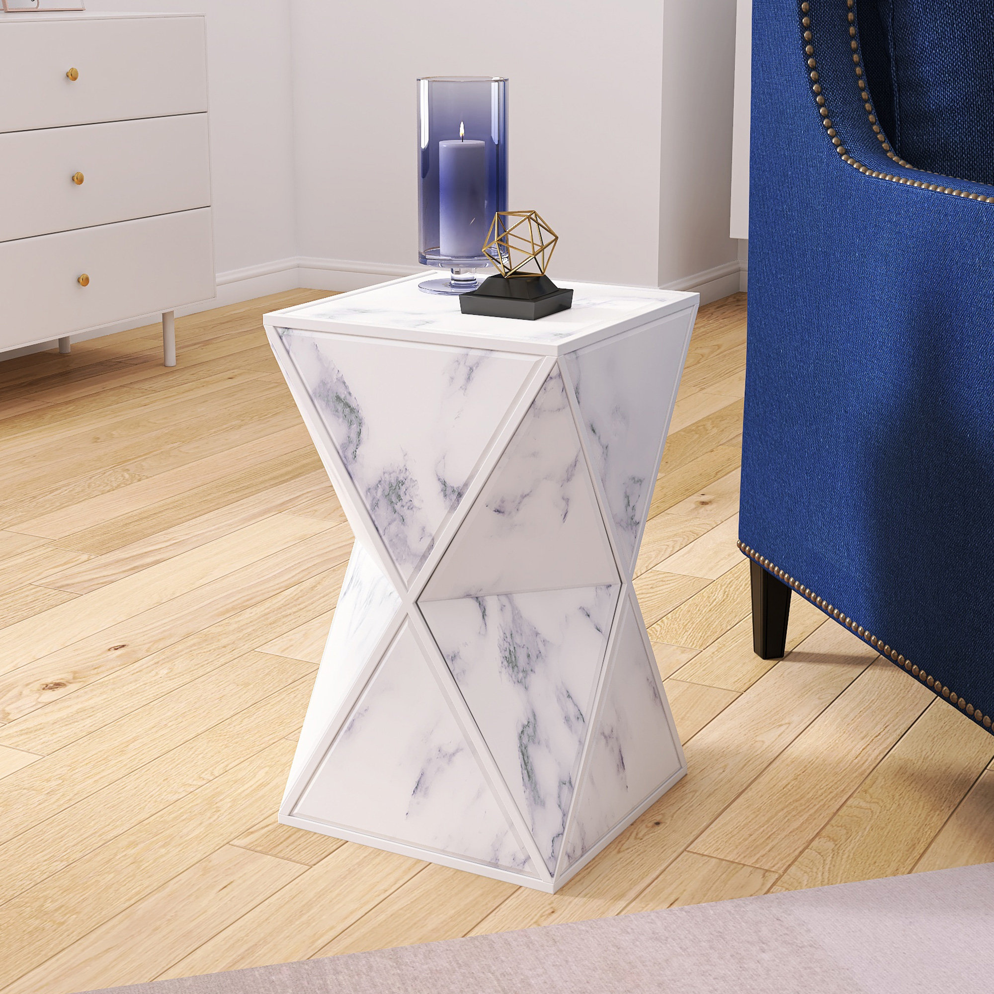 Orren Ellis 19.7'' Tall Block End Table Wayfair