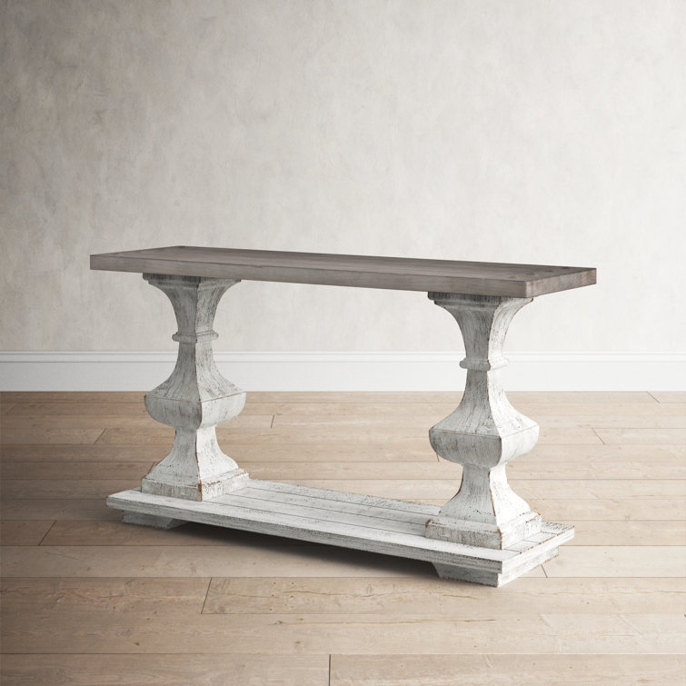Sedona Traditional Brown Wood Sofa Table with Storage Shelves