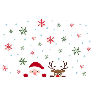Walplus Ws3329 Peeking Santa Rudolph Wayfair Canada