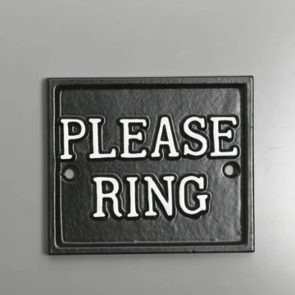 Maturi Please Ring Square Sign | Wayfair.co.uk