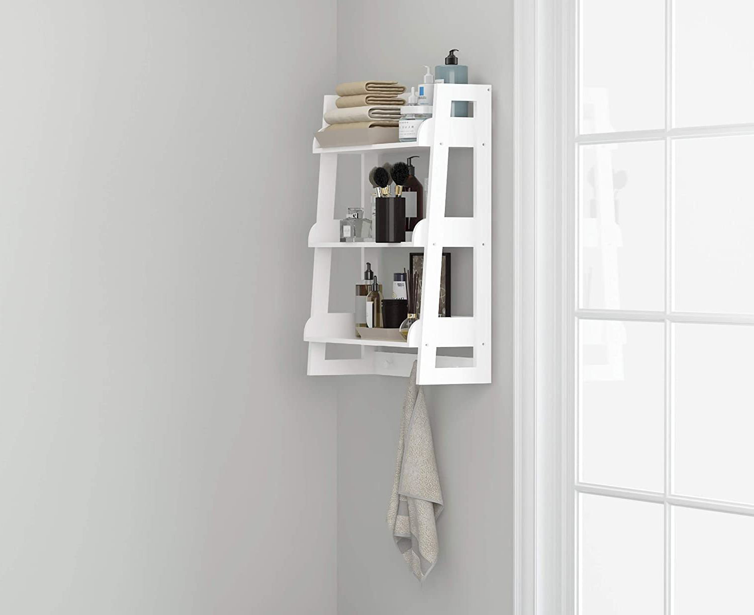 Ebern Designs Deniesha Wall Mounted Bathroom Shelves Wayfair