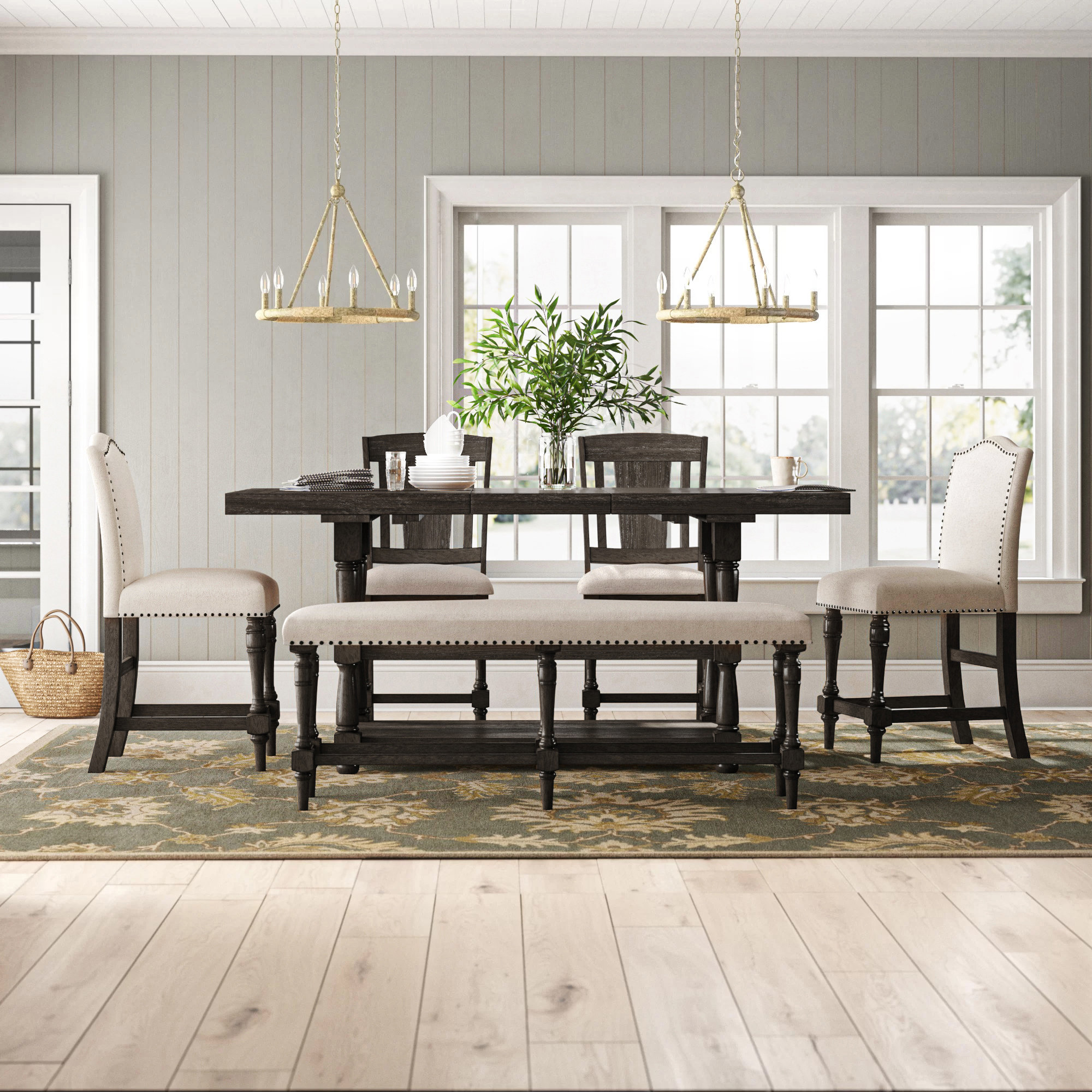 Lark Manor Oreilly Counter Height Dining Set & Reviews | Wayfair
