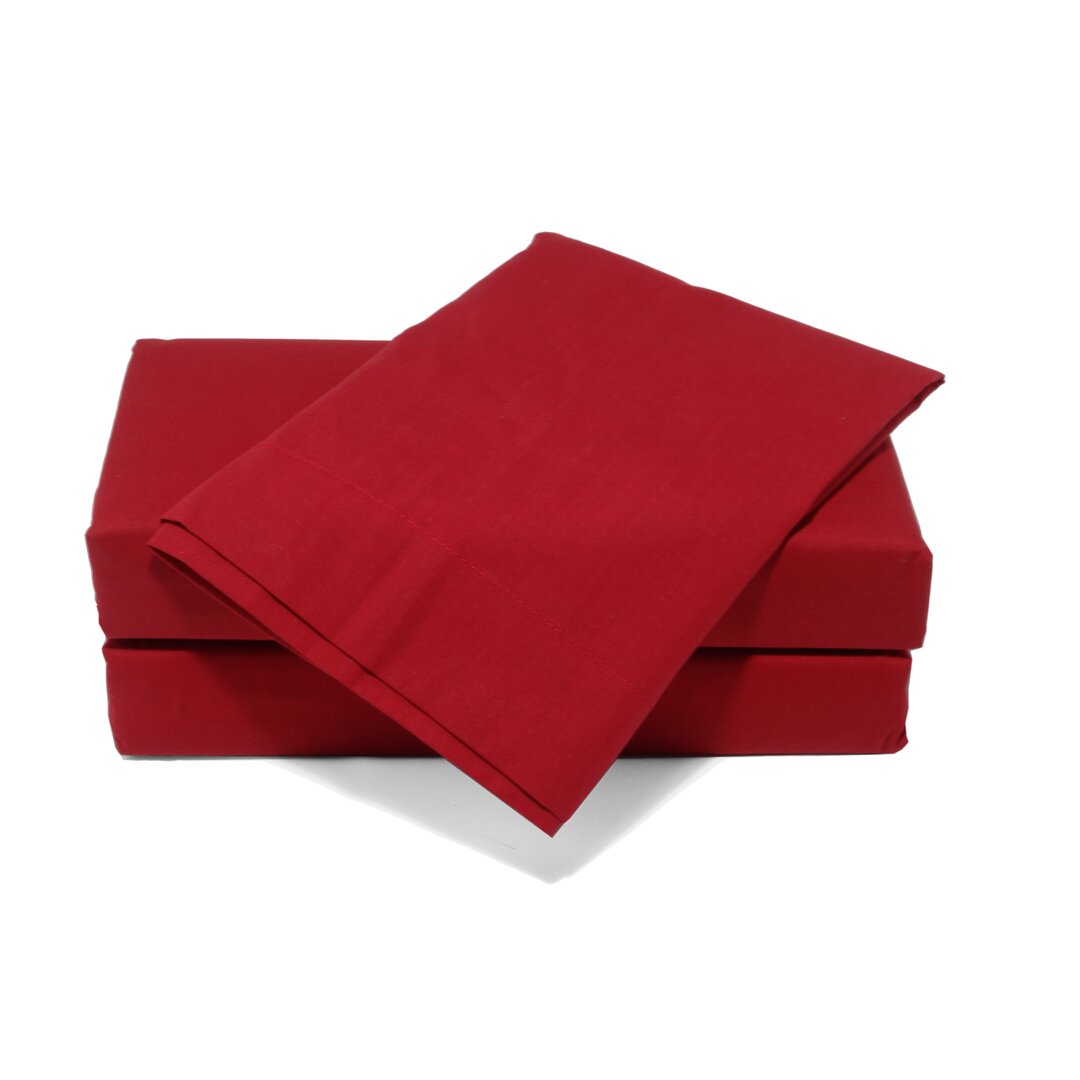 Symple Stuff Bed Valance red,brown