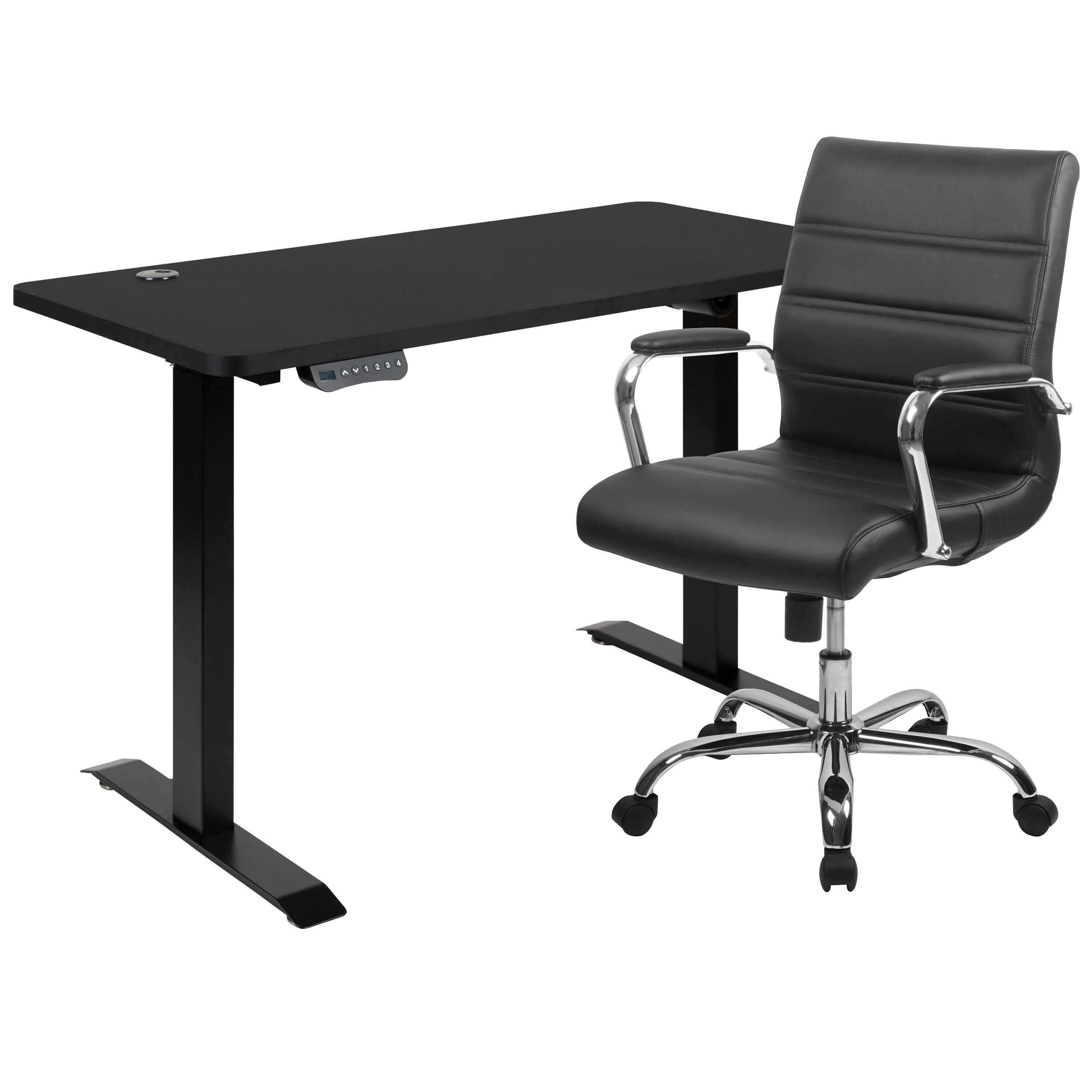 Executive Leather Office Chair Computer Desk Swivel Adjustable Lift Present Gift 