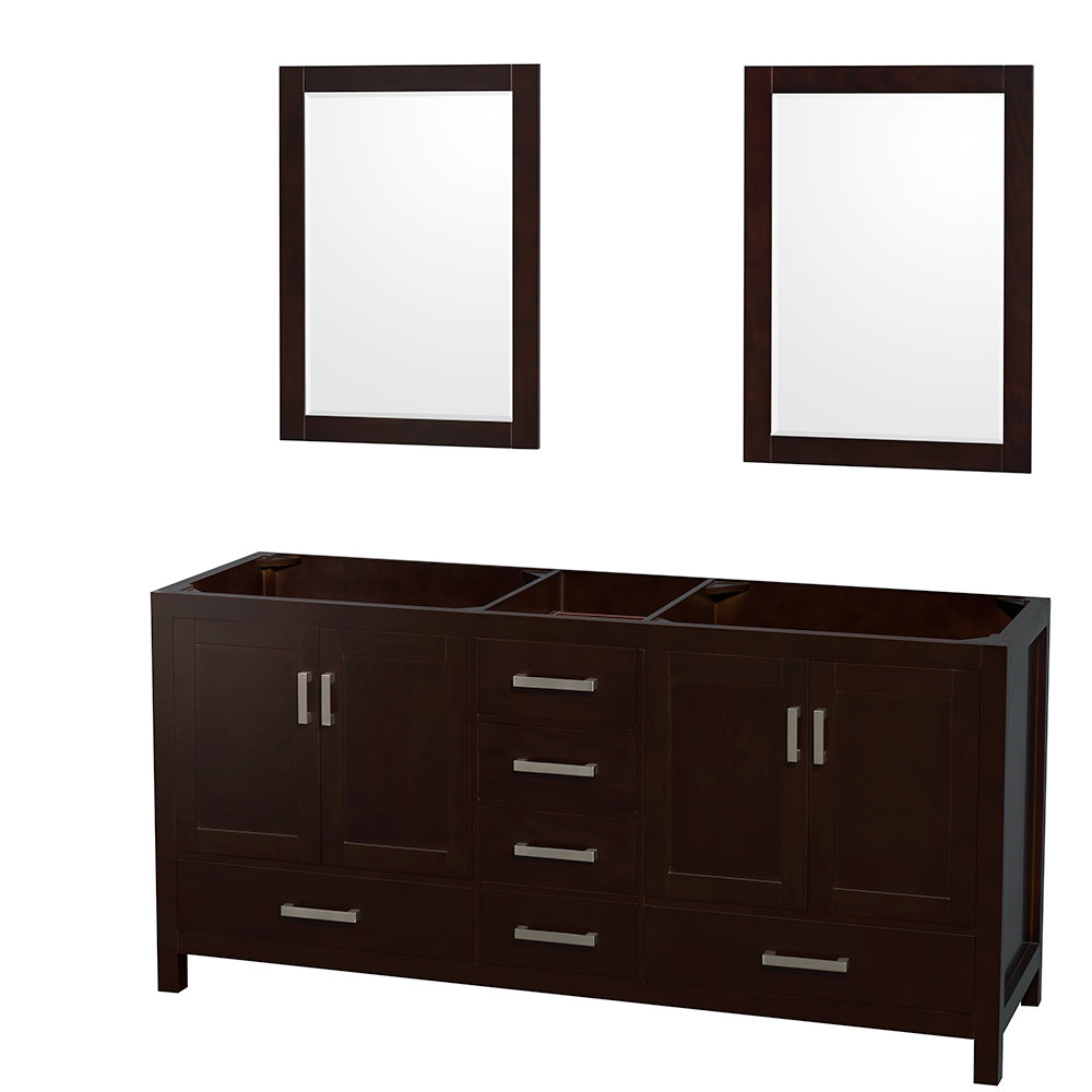 Wyndham Collection Sheffield 71" Double Bathroom Vanity Base Only Wayfair