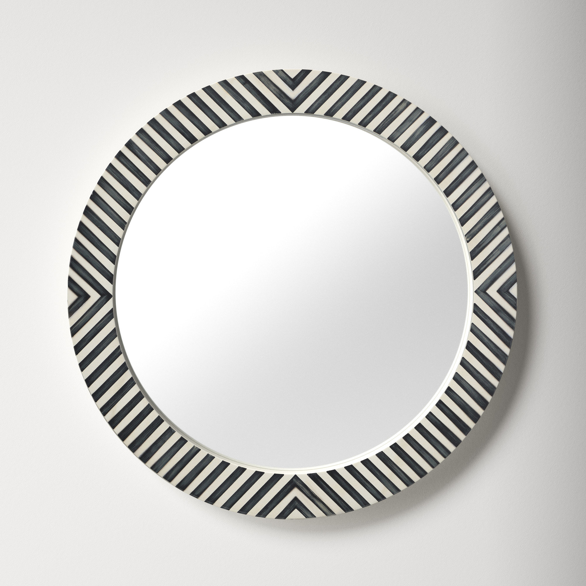 Simone Round Wood Wall Mirror & Reviews AllModern
