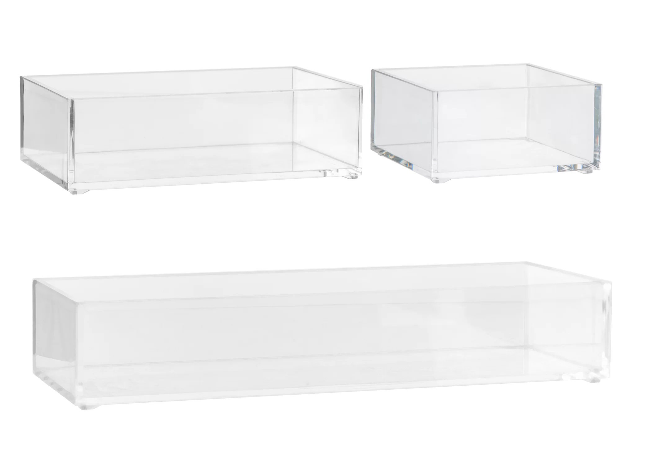 Symple Stuff Stackable 3 Piece Drawer Organiser Set Wayfair.co.uk