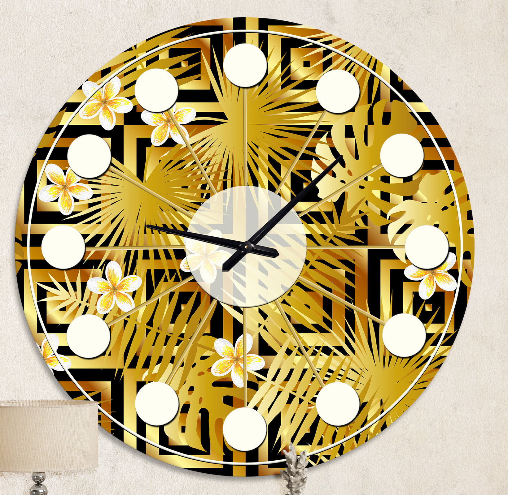 East Urban Home Modern gold luxury pattern MidCentury Modern wall