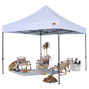 Cyan Finfree 10x15 FT Pop Up Canopy Tent Commercial Instant Canopy with Roller Bag,6 Walls and Weight Bags 