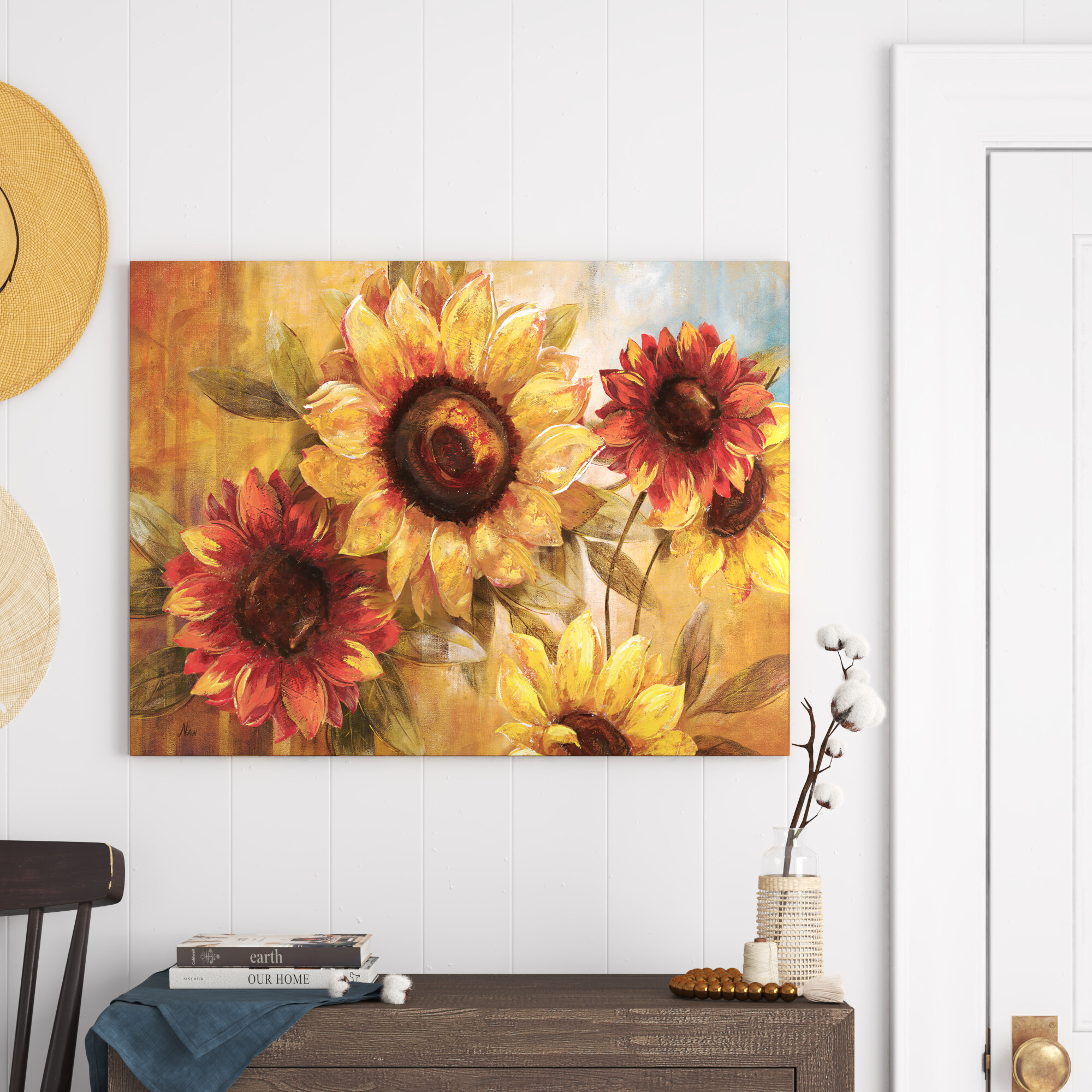 Laurel Foundry Modern Farmhouse Sunflower Cheer - Wrapped Canvas Painting &  Reviews | Wayfair