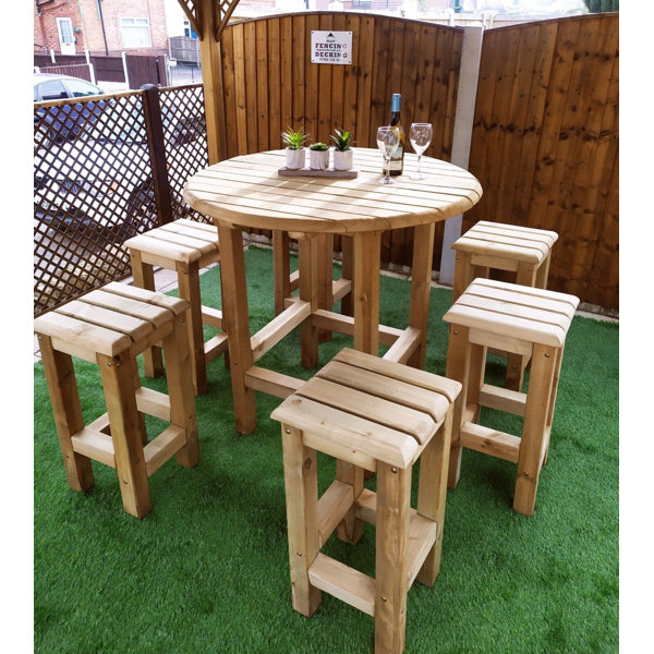 Union Rustic Barfuss Union Rustic Bar Set with Solid Wood Outer ...